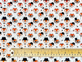 Rose & Hubble Popeline-Stoff, 100 % Baumwolle, Fuchs-Print, Weiß